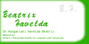 beatrix havelda business card